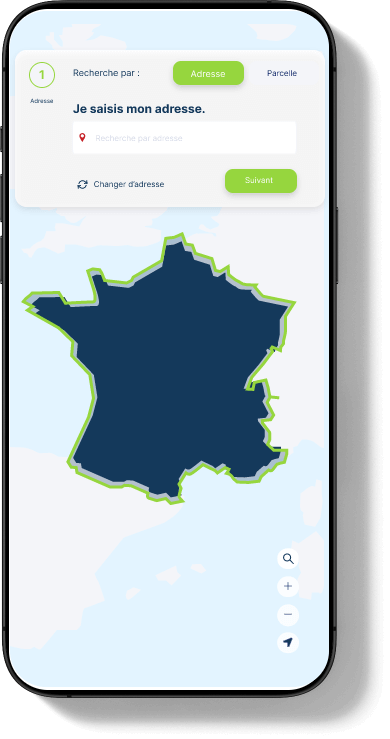 Application Cadastre de France sur mobile