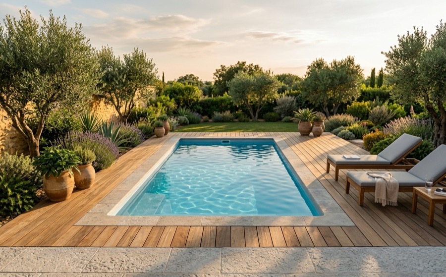 Piscine coque à Dœuil-sur-le-Mignon